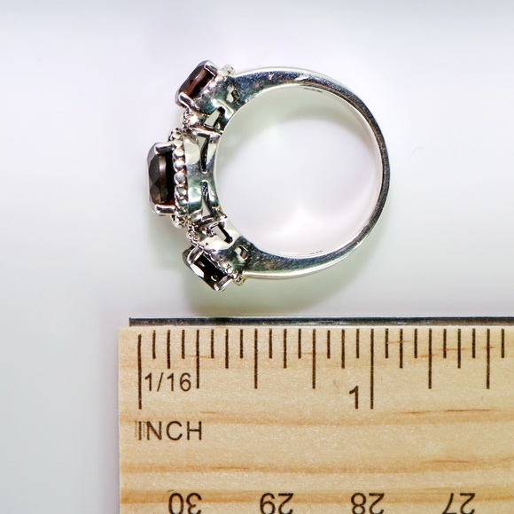 Brazilian Smoky Quartz Sterling Silver Ring - Picture 4 of 5